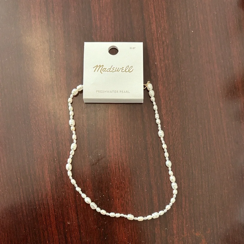 Madewell Mixed Pearl Beaded Choker Necklace - Picture 2 of 3